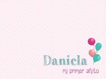 Daniela mi primer añito