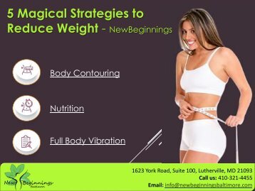 5 Magical Strategies to Reduce Weight