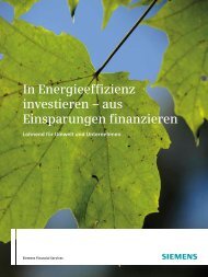 In Energieeffizienz investieren - Financial Services - Siemens