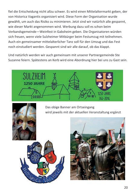 Festschrift 1250 Jahre Sulzheim 2016