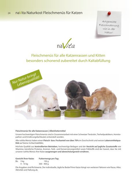 naVita / geshundsein.ch Produktkatalog 2016