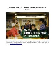 Summer Design Lab - The Best Summer Design Camp in Toronto