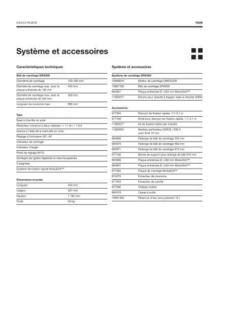 Diamond Tools and Machines - French