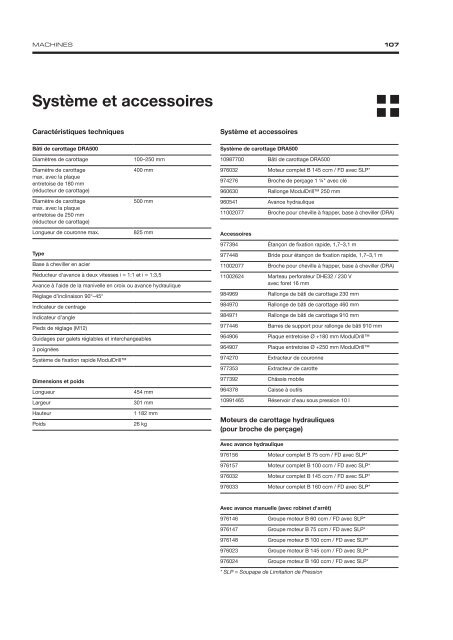 Diamond Tools and Machines - French