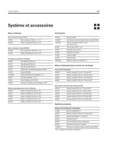 Diamond Tools and Machines - French