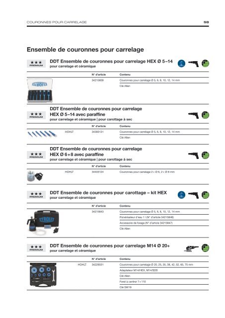 Diamond Tools and Machines - French