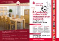 7. Sparkassen Hallenstadtmeisterschaften Gütersloh - SV Spexard