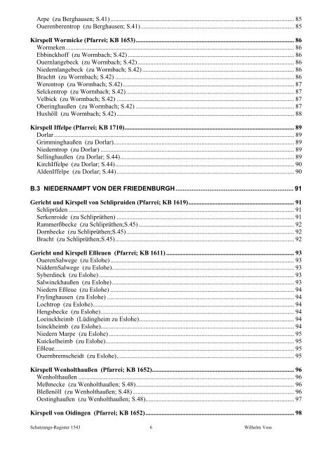 Die Bevölkerung des kurkölnischen Sauerlandes im Jahre 1543