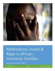 Molestation, Incest and Rape in African American Families