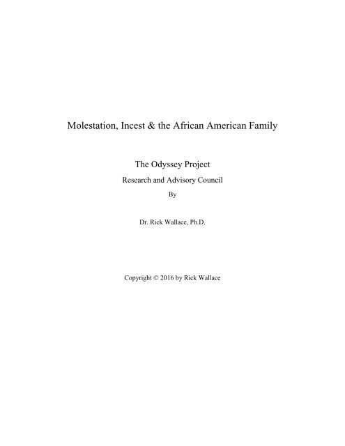 Molestation, Incest and Rape in African American Families