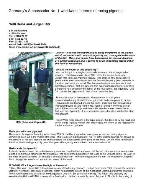 Pension Plan By Heinz Willi Ritz Europa Loft