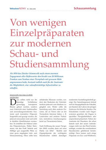 Vetnews_1_16 Artikel Schausammlung