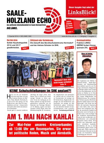 Saale-Holzland-Echo Ausgabe 1 / 2016