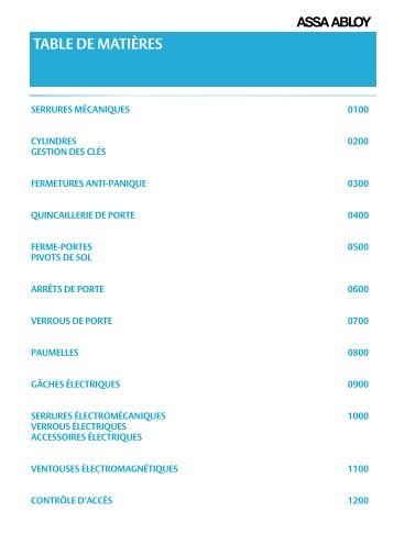 ASSA_ABLOY Catalogue Projet 2016 FR