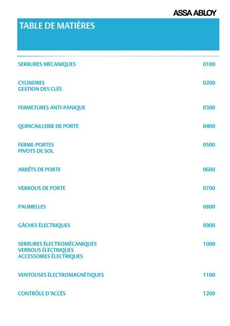 ASSA_ABLOY Catalogue Projet 2016 FR