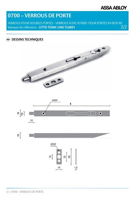 ASSA_ABLOY Catalogue Projet 2016 FR