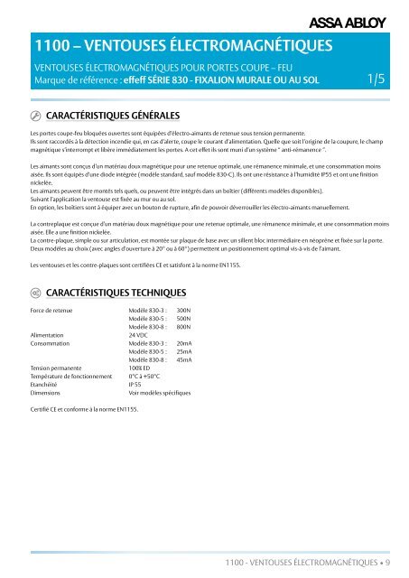 ASSA_ABLOY Catalogue Projet 2016 FR