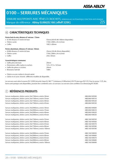 ASSA_ABLOY Catalogue Projet 2016 FR