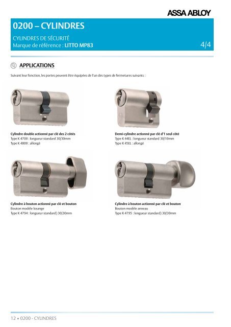 ASSA_ABLOY Catalogue Projet 2016 FR