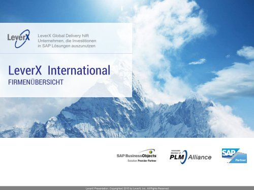 Firmenpräsentation von LeverX International GmbH