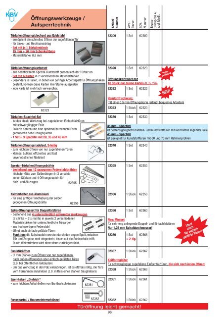 NEU! - KBV Beschlagtechnik Velbert