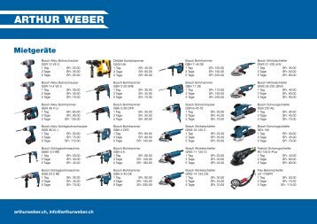 Mietgeräte - Arthur Weber AG