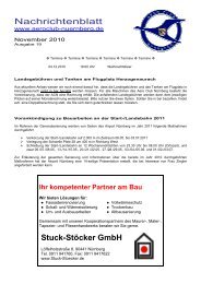 Nachrichtenblatt Stuck-Stöcker GmbH - beim Aero Club Nürnberg