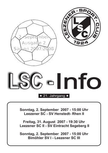 LSC-Info 2007-2008 Ausgabe2 - Leezener SC