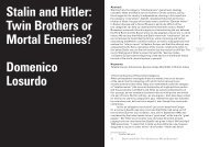 Stalin and Hitler Twin Brothers or Mortal Enemies? Domenico Losurdo