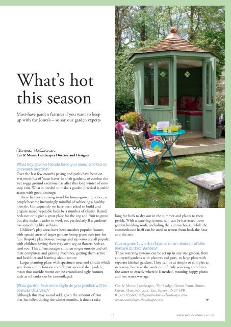 Wealden Times | WT170 | April 2016 | Garden supplement inside