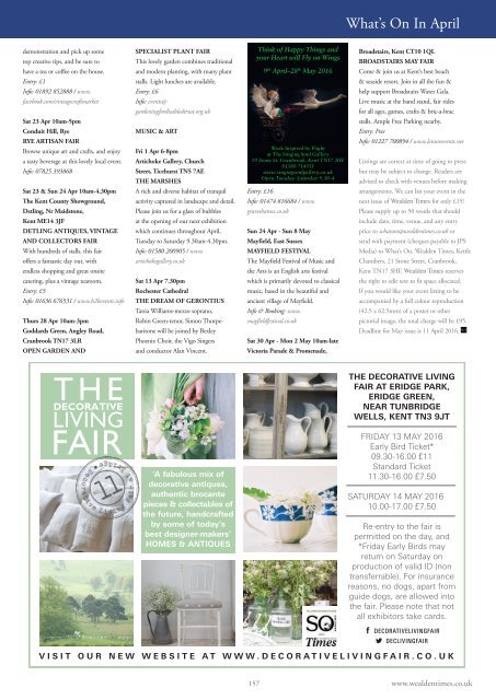 Wealden Times | WT170 | April 2016 | Garden supplement inside