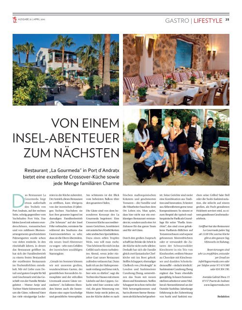 Die Inselzeitung Mallorca April 2016