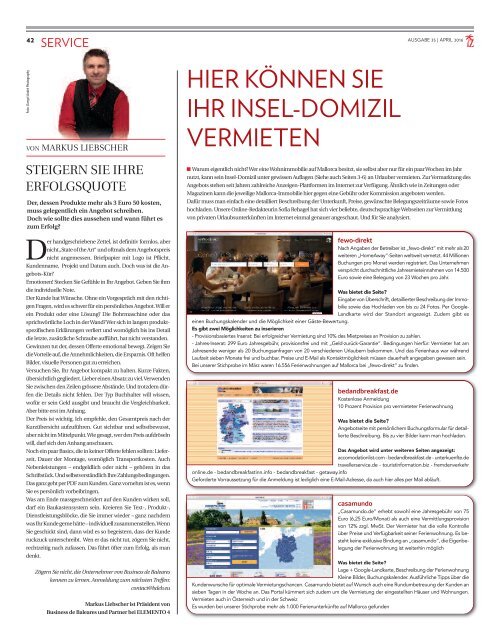 Die Inselzeitung Mallorca April 2016