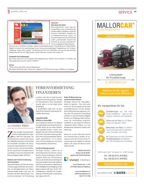 Die Inselzeitung Mallorca April 2016