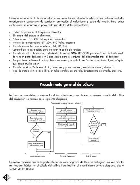 cálculo de calibres