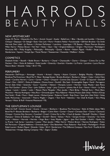 BEAUTY HALLS - The Press Office - Harrods