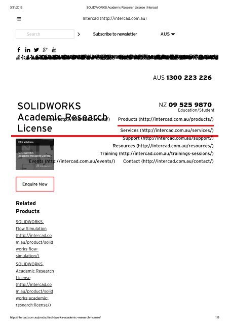 Research License SOLIDWORKS Academic Research License _ Intercad