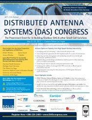 DISTRIBUTED ANTENNA SYSTEMS (DAS) CONGRESS - InfoCom