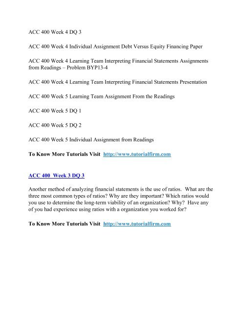 ACC 400 UOP Course,ACC 400 UOP Materials,ACC 400 UOP Homework