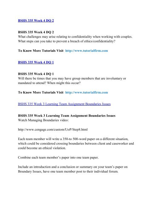 BSHS 335 UOP Course,BSHS 335 UOP Materials,BSHS 335 UOP Homework