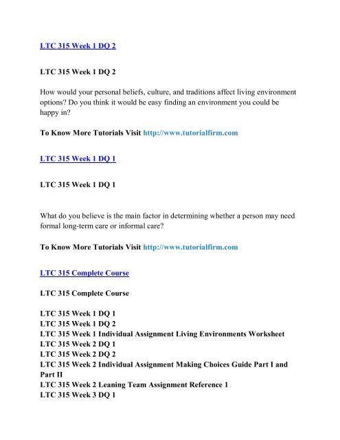 LTC 315 UOP Course,LTC 315 UOP Materials,LTC 315 UOP Homework