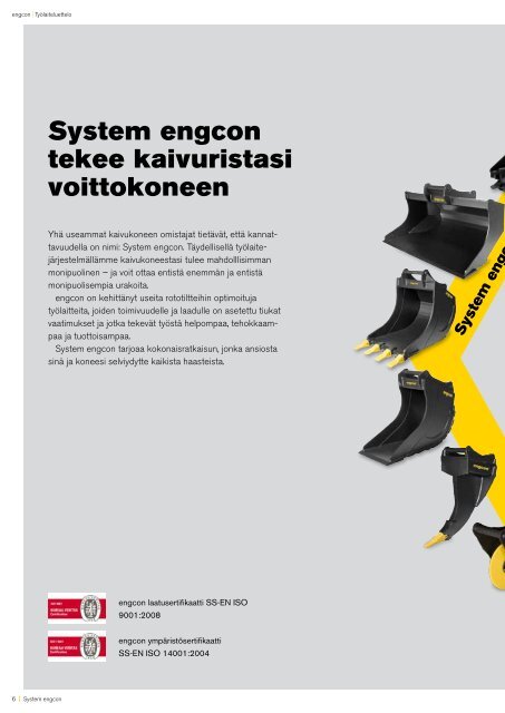 Tuotelehti - engcon Finland