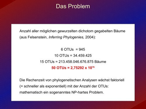 Molekulare Phylogenie und freie Software