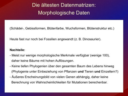 Molekulare Phylogenie und freie Software