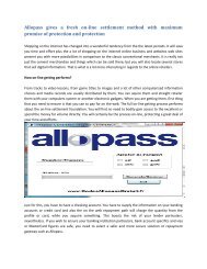 Allopass gives a fresh on-line settlement method with maximum promise of protection and protection
