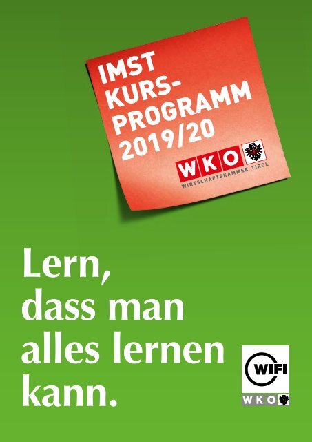 WIFI Imst Kursprogramm 2019/20