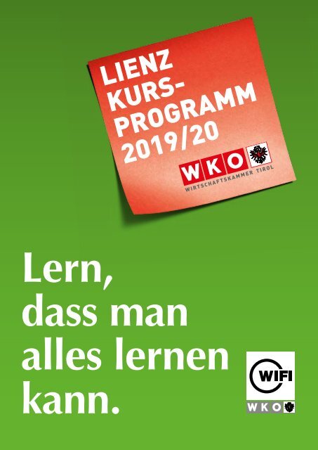 WIFI Lienz Kursprogramm 2019/20