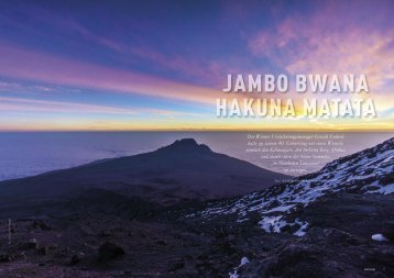 Magazin Vorfreude  Kilimanjaro 2016