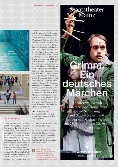 DER MAINZER - Das Magazin für Mainz und Rheinhessen - Nr. 307 - April 2016