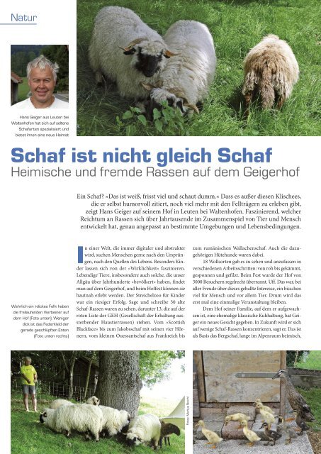 ALLGÄU ALTERNATIV Herbst/Winterausgabe 2015/16